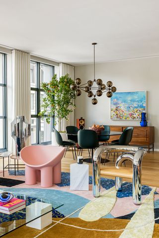 a modern colorful loft apartment