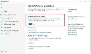 Enable Controlled folder access on Microsoft Defender