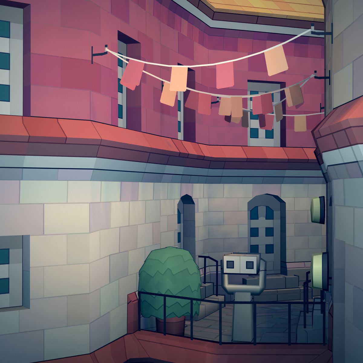 Townscaper town at various angles in daylight