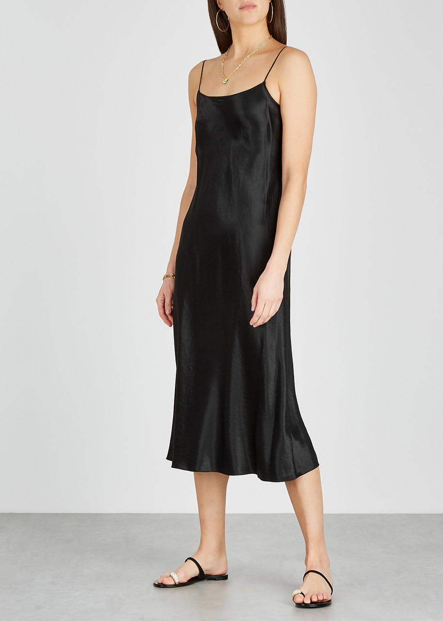 Hammered Satin Slip Dress
