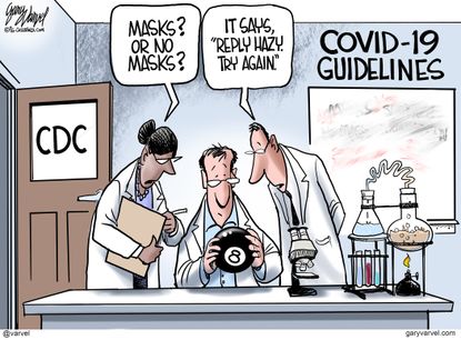 Editorial Cartoon U.S. CDC masks coronavirus