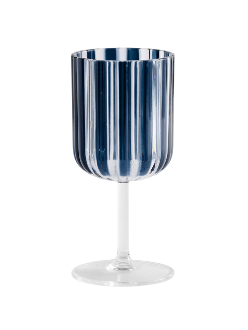 Montauk Stripe Outdoor Goblets, Set of 4