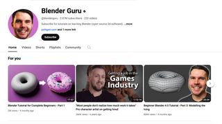 Blender Guru YouTube page