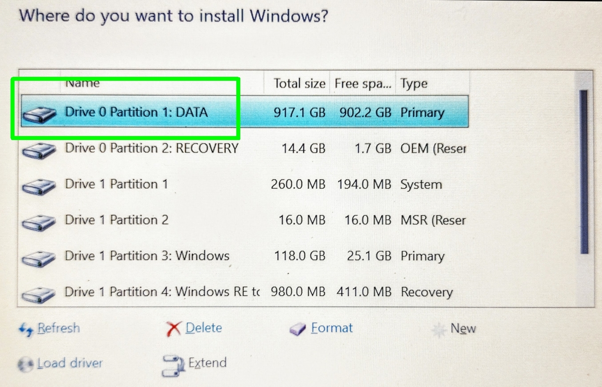 как очистить установку Windows 11 - где установить