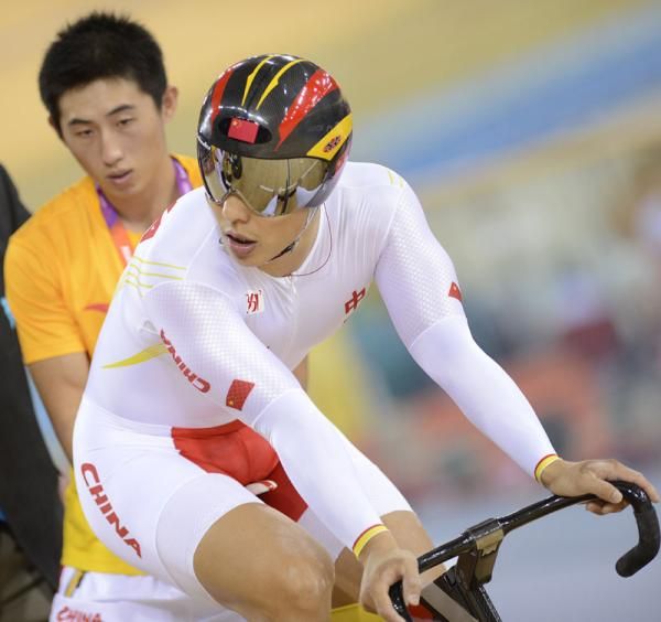 The Chinese men line-up for the men's sprint