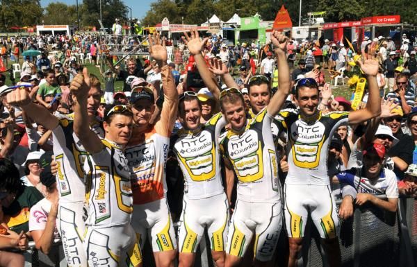Andr&eacute; Greipel and his HTC-Columbia teammates