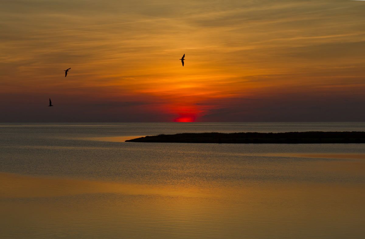 sunset over the outer banks, n.c.