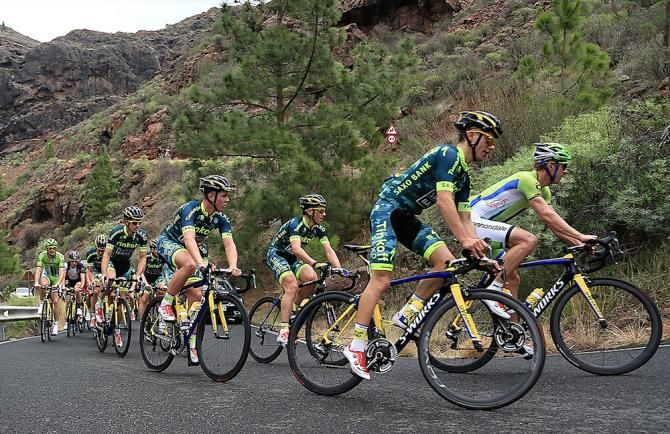 Tinkoff-Saxo trains in Gran Canaria