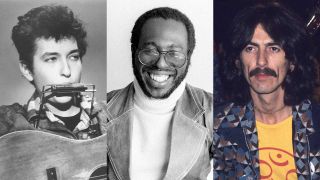 Bob Dylan, Curtis Mayfield and George Harrison portraits