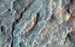 Inverted Ridges in Eridania Basin on Mars