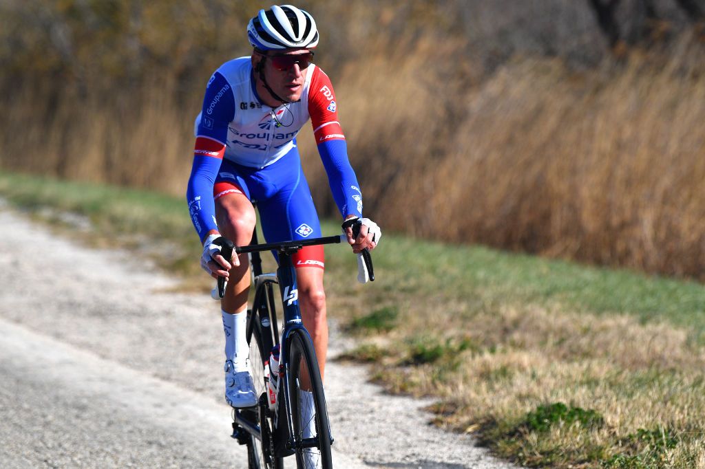 LES SAINTESMARIESDELAMER FRANCE FEBRUARY 11 Bruno Armirail of France and Team Groupama FDJ competes during the 6th Tour De La Provence 2022 Stage 1 a 1593km stage from Istres to Les SaintesMariesdelaMer TDLP22 on February 11 2022 in Les SaintesMariesdelaMer France Photo by Luc ClaessenGetty Images