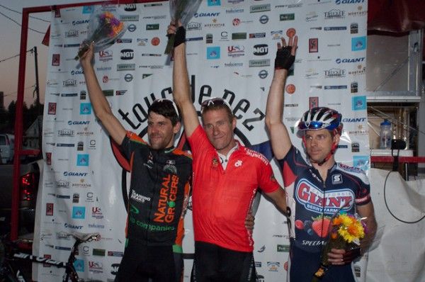 The men's podium.