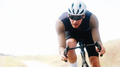 Male rider in the all new Castelli Corretto LS Jersey
