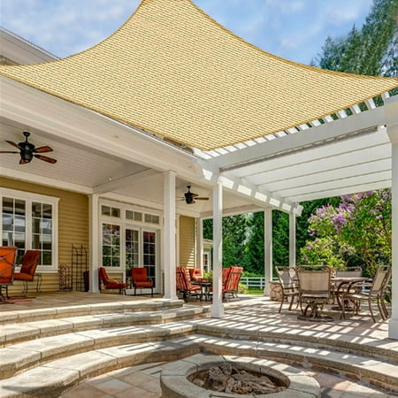 Love Story Custom Size 11' X 17' Sand Sun Shade Sail Canopy Commercial Rectangle Sail Shade Fabric for Patio Garden Backyard Pool (customized)