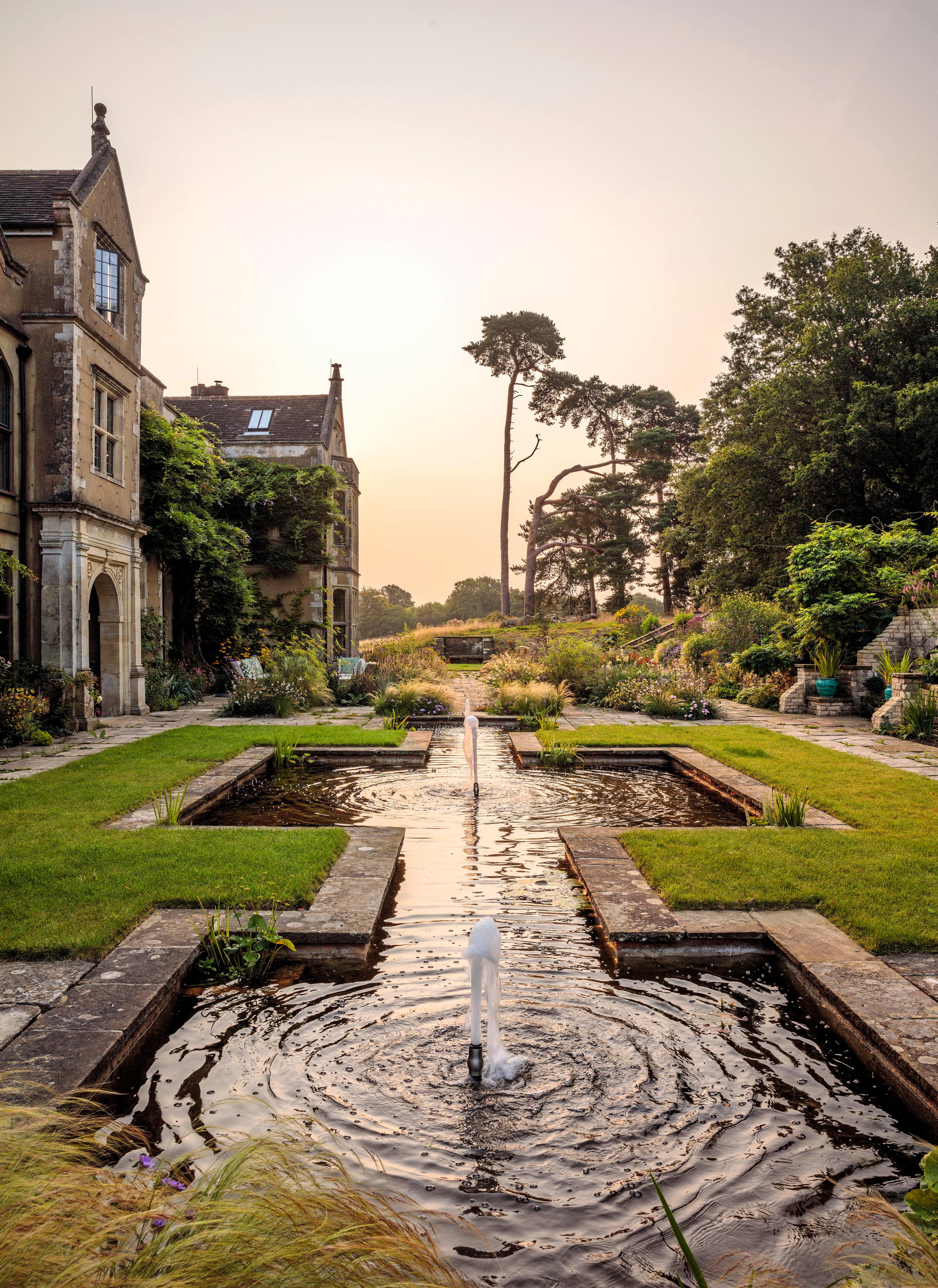 The gardens of Knowle House in East Sussex 