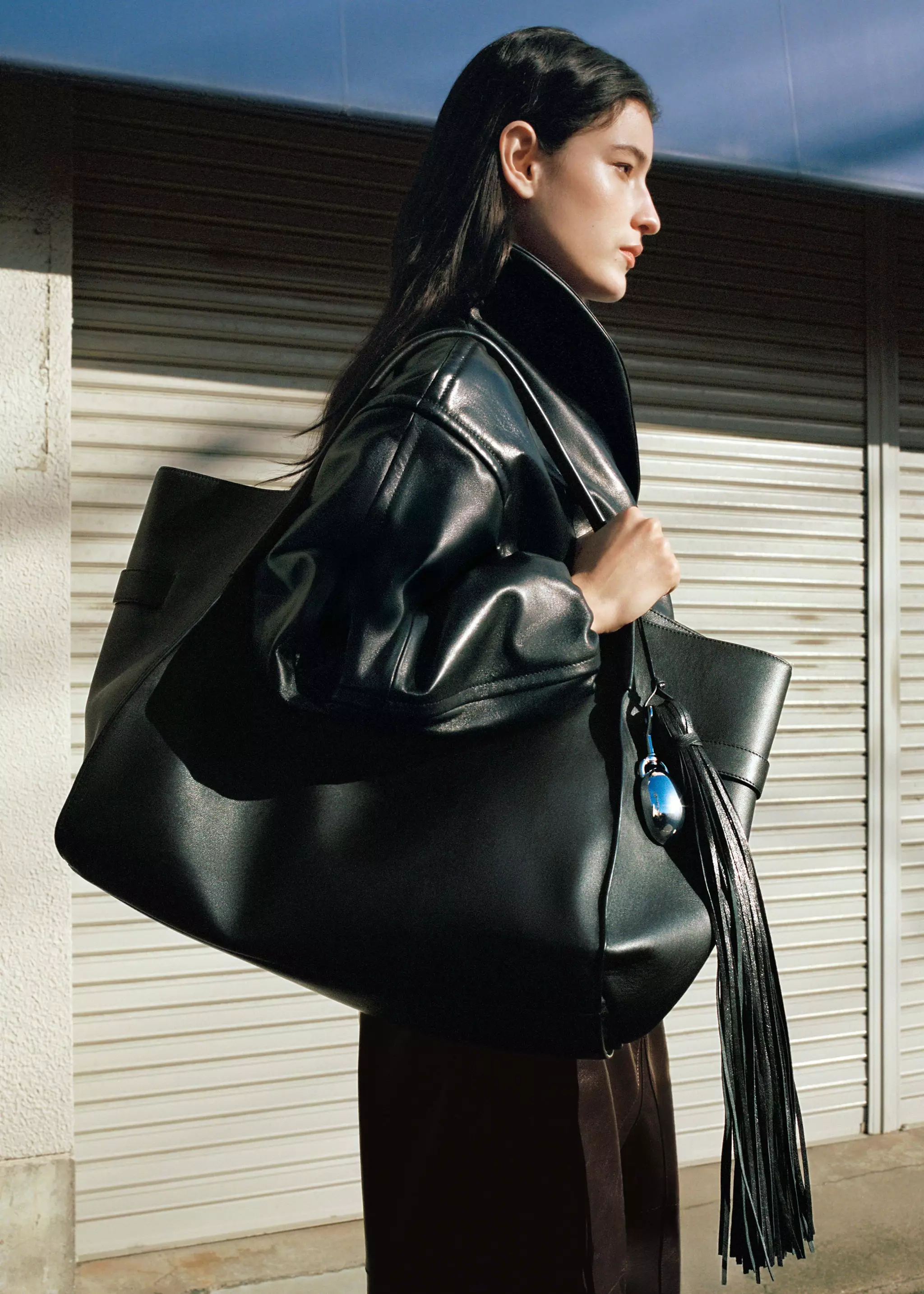 Leather Maxi Shopper Bag - Women | Mango United Kingdom