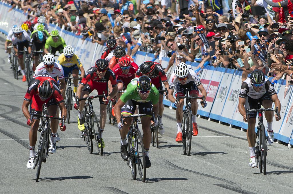 The sprint for the line winds up