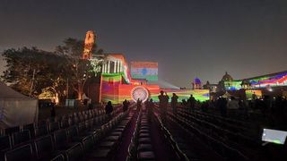 Projection mapping brought to life by PIXERA lights up buildings at Republic Day.