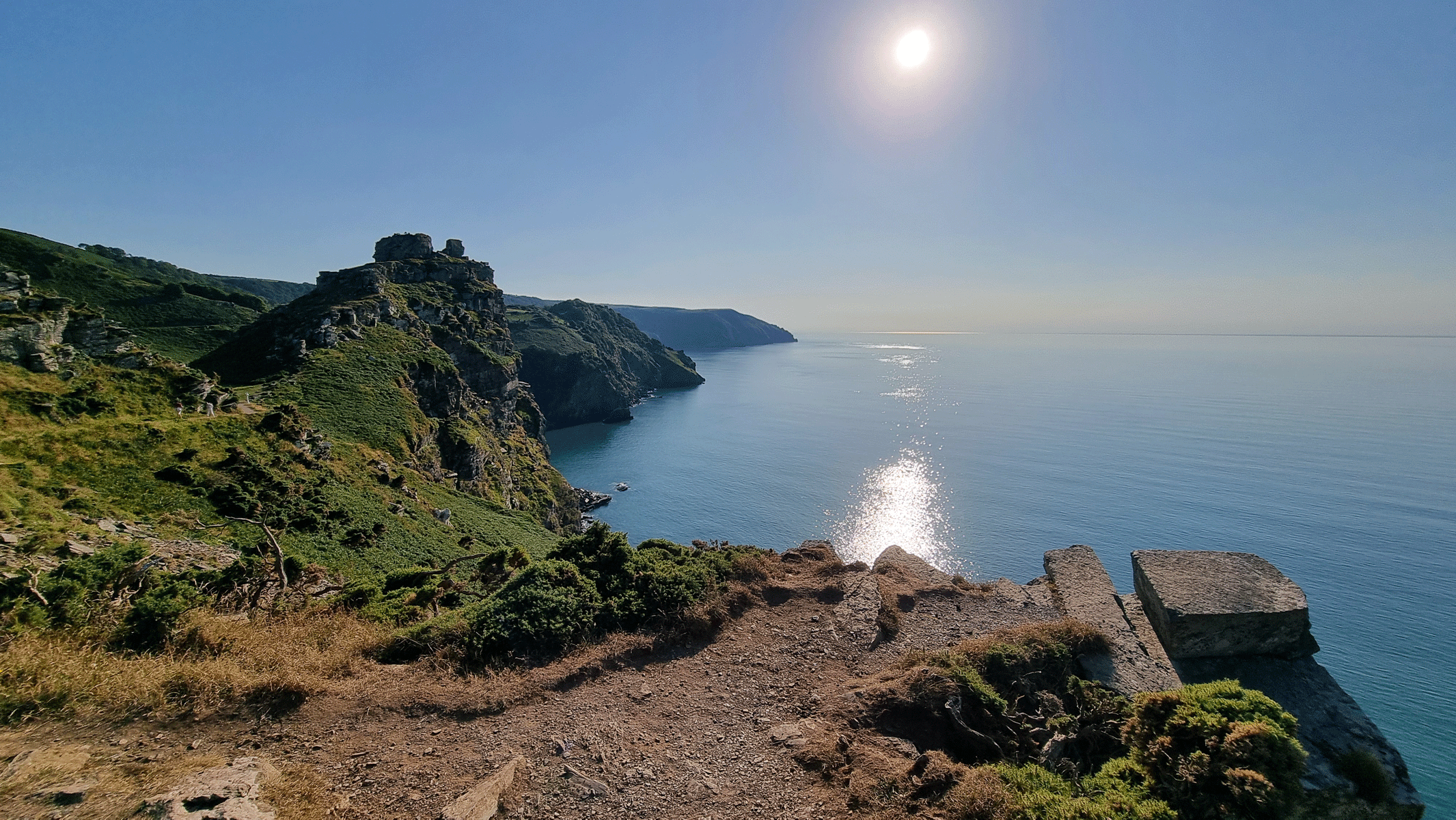 A picture of the coastline taken in the Exmoor National Park