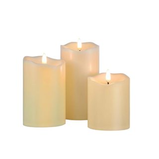 Three battery-powered candles