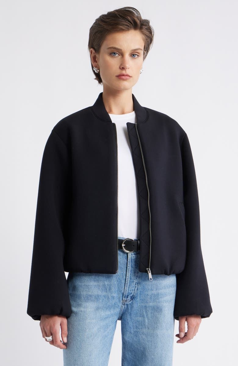 Scuba Knit Bomber Jacket