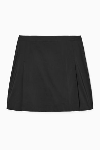 Shell-Panel A-Line Mini Skirt