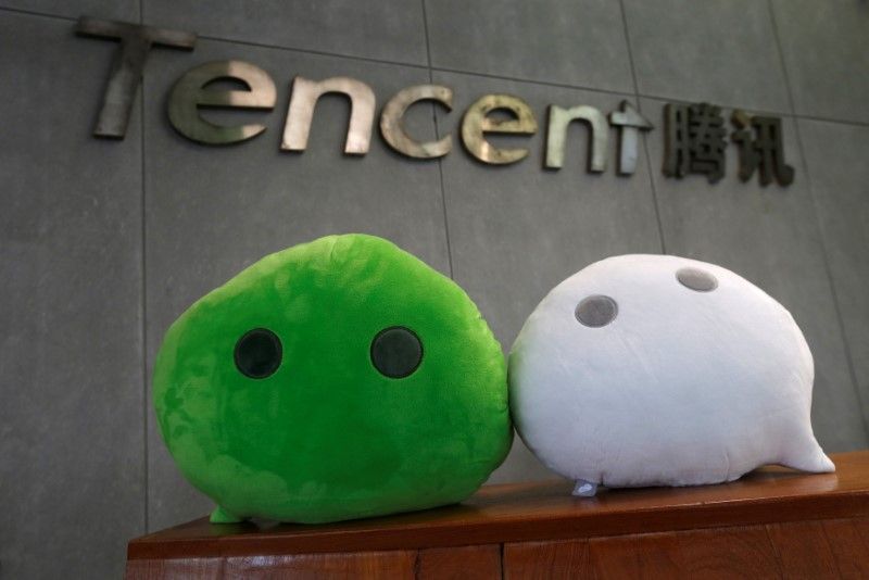 Tencent logo and mascots