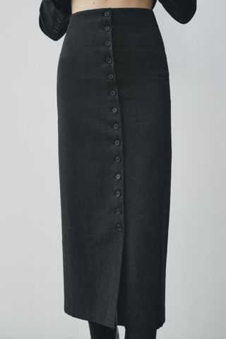 Wool Blend Pencil Skirt Zw Collection