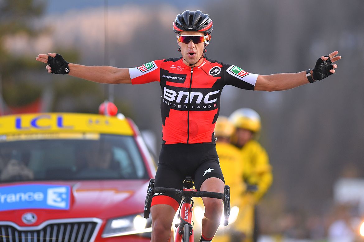 Richie Porte (BMC) wins on the Col de la Couillole.