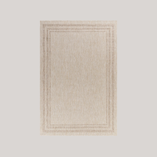 In- &amp;amp; Outdoor Cottage Jute-Look Area Rug - Light Brown