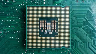 close up of a CPU