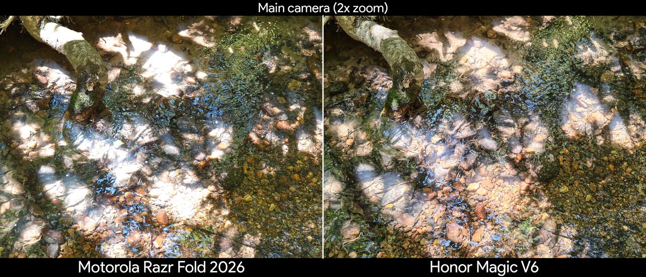 Comparing main and ultrawide camera quality between the Motorola Razr Fold 2026 and Honor Magic V6