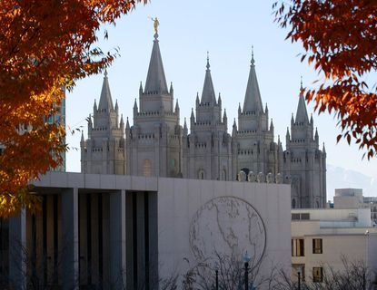 The Salt Lake City Mormon temple.