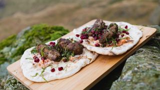 Camping meal lamb koftas