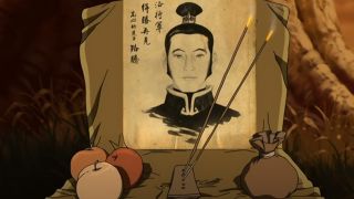 Iroh's memorial for his son.