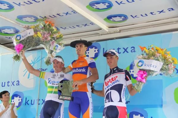 From left: Simon Gerrans, Luis Leon Sanchez and Gianni Meersman on the 2012 Clasica de San Sebastian podium