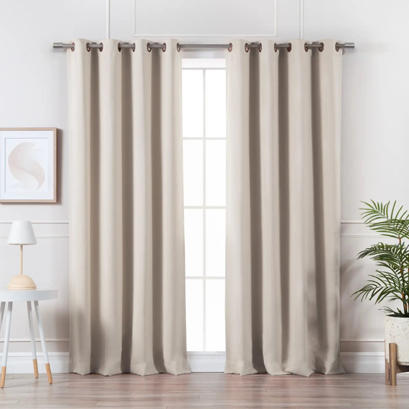 Winston Porter Sevan Solid Thermal Grommet Curtain Panels &amp;amp; Reviews | Wayfair