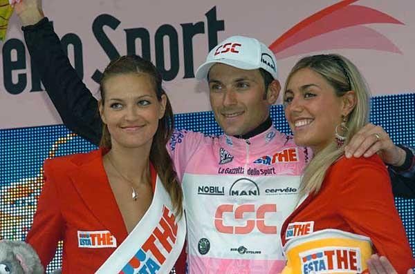 On the podium in pink again