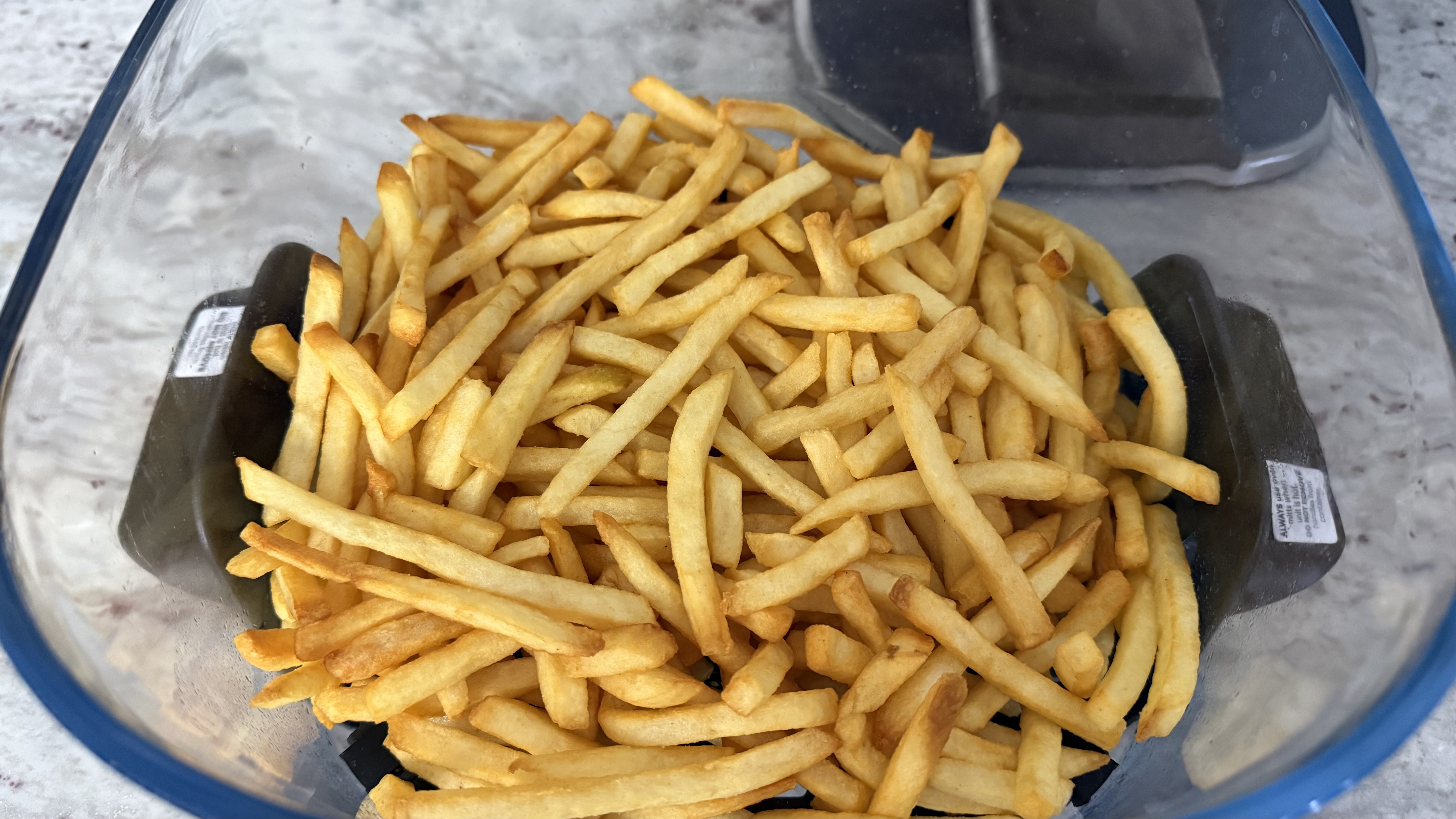 Food made in the Ninja Crispi Pro 6-in-1 Countertop Glass Air Fryer on Air Fry mode