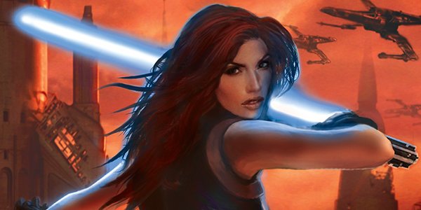 Mara Jade wielding a lightsaber