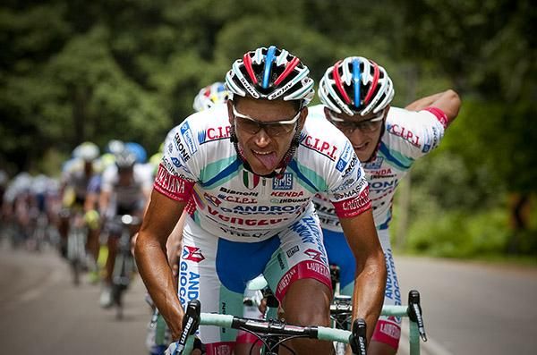 Jackson Rodriguez (Androni Giocattoli) was working hard for his tour leader on the front of the peloton.