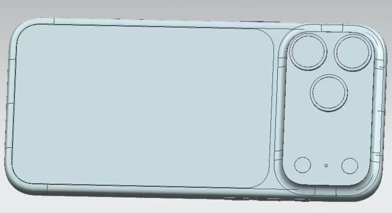 A CAD render of the iPhone 16 Pro Max