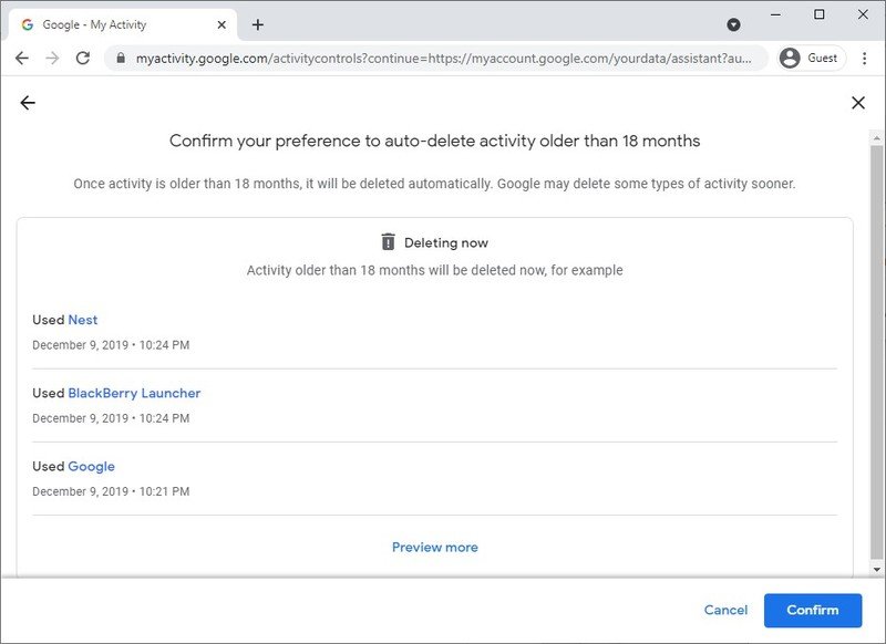 Delete Google Assistant Data Ss