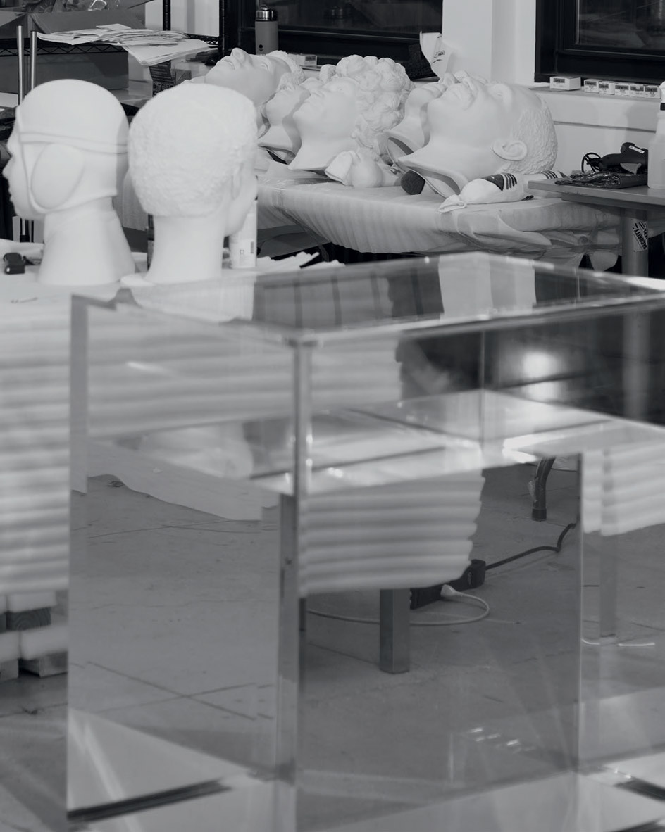 Works in progress in Strachan’s Manhattan studio