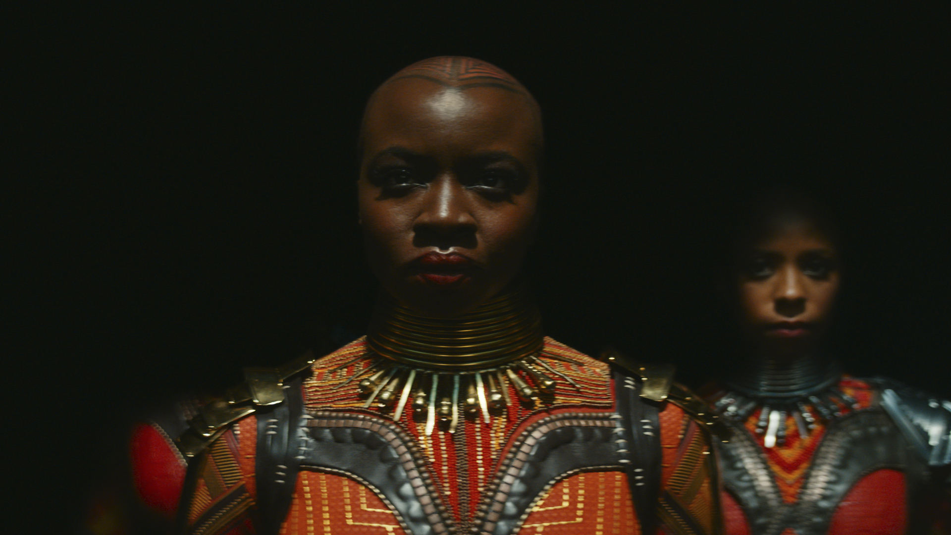 Okoye and Dora Milaje emerge from the shadows of 'Black Panther: Wakanda Forever'