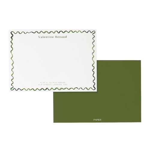 Papier, Wavy Trim Notecard Set