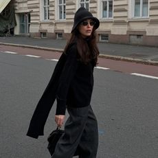 Annabel Rosendahl in a black Vince sweater