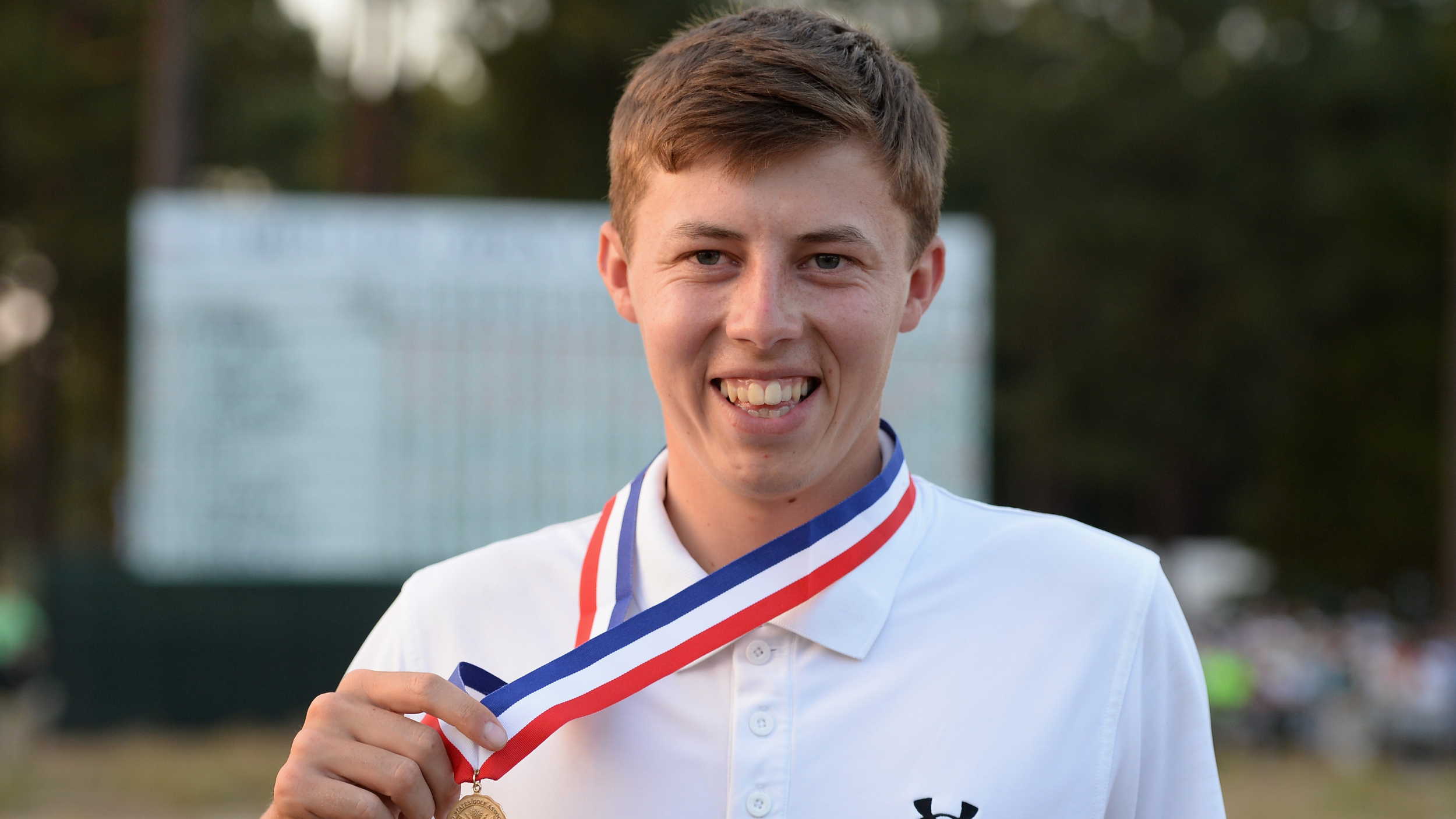 Matt Fitzpatrick with his US Open low amateur medal