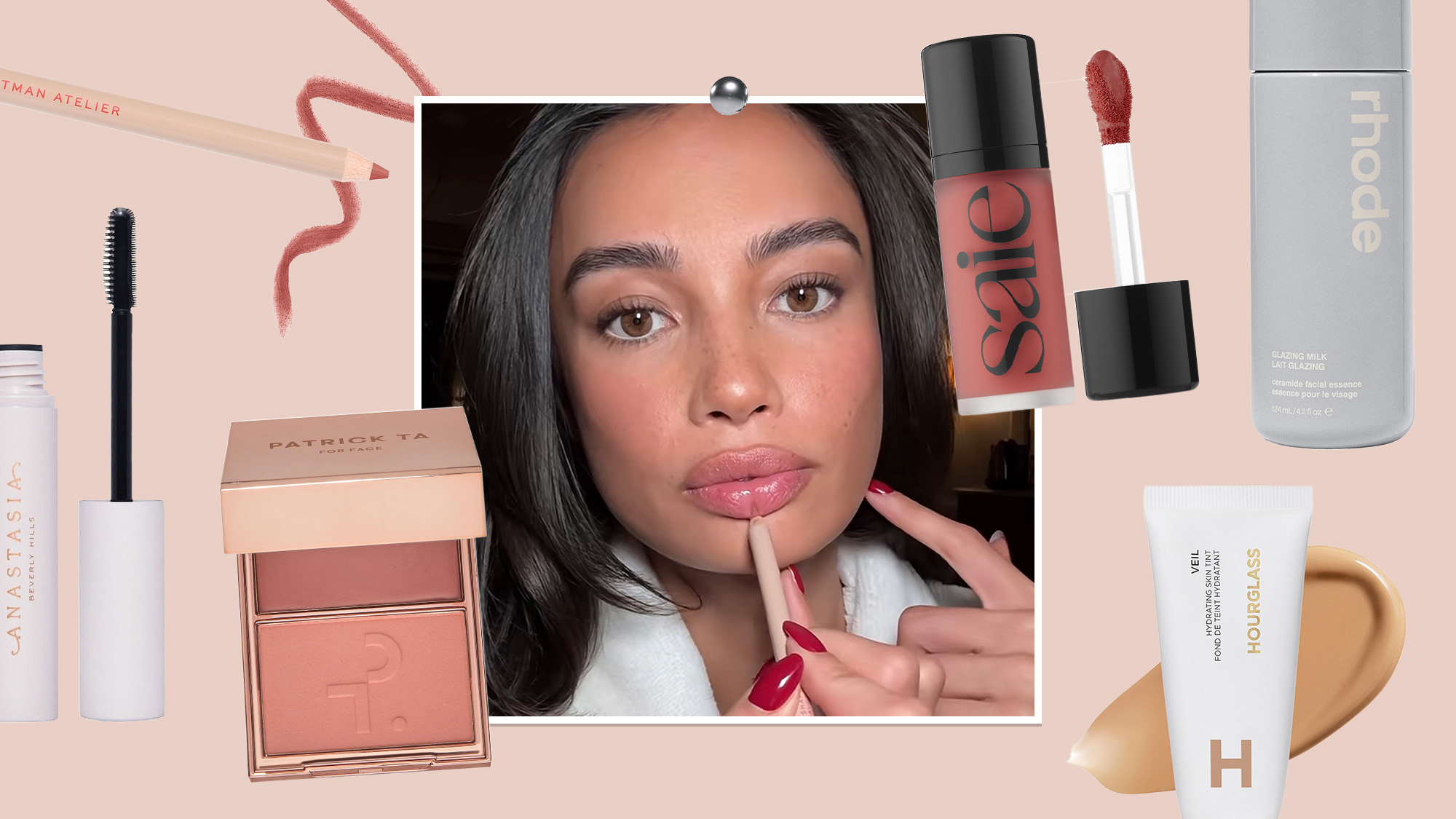 Kelsey Merritt wearing frosted peach makeup.