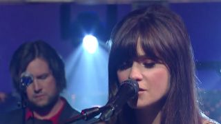 Zooey Deschanel performing on the Tonight Show with She and Him